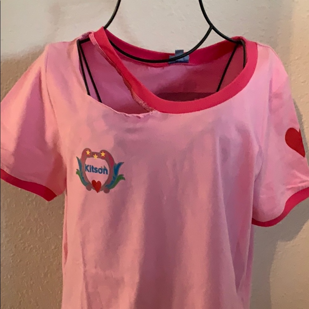 Kitson La distressed tee too cute kids xl